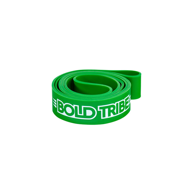 Pack 3 ligas de resistencia Bold Tribe #4 verdes con 7 bonos incluidos