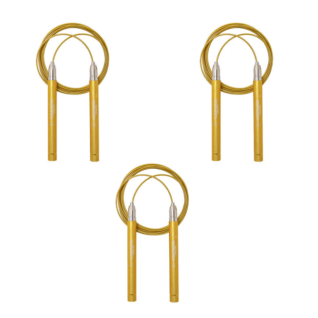 Golden Pro - La Cuerda de Saltar #1 Para Double Unders Mangos de Aluminio Tecnología Self Lock