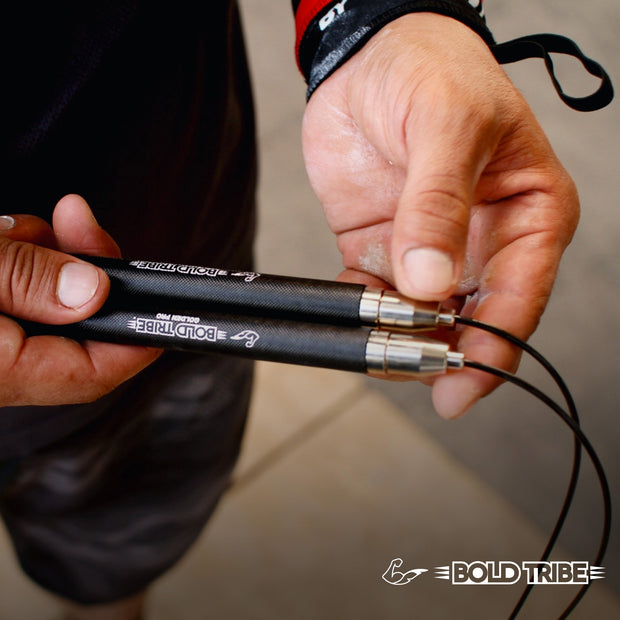 Cuerda para saltar con balero metálico cuerda para saltar golden pro de bold tribe speed rope comba de salto auto ajuste self lock