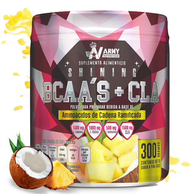 Shining Aminoácidos | BCAA + CLA Ratio 10:1:1 | 30 Servicios