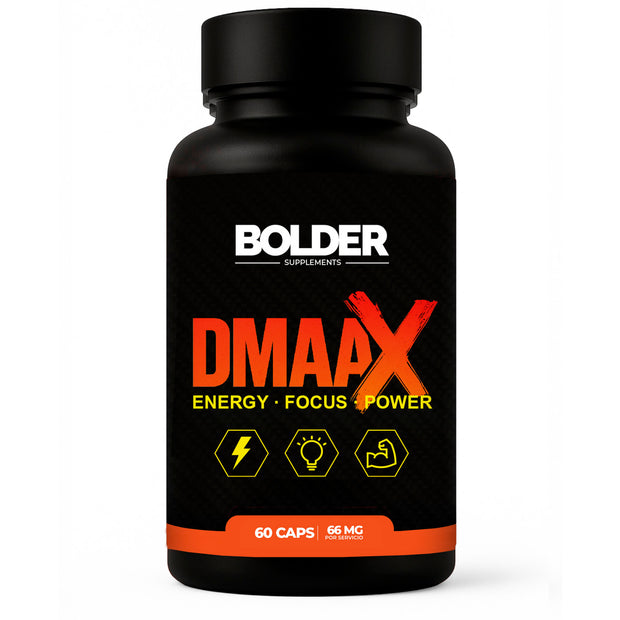 DMAA X | Preentrenador Quemador Extremo | 60 Cápsulas 60 Servicios 66mg | Bolder