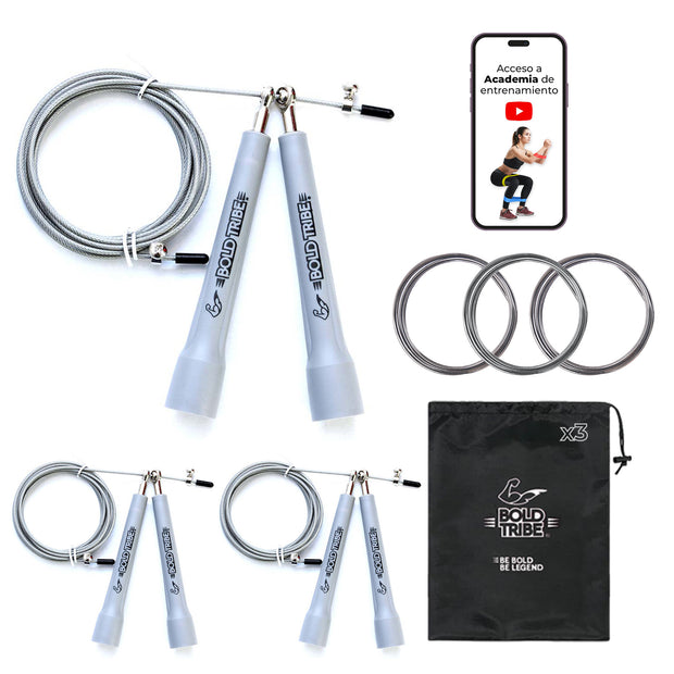 Cuerda para saltar con balero metálico cuerda para saltar master jump de bold tribe speed rope comba de salto 