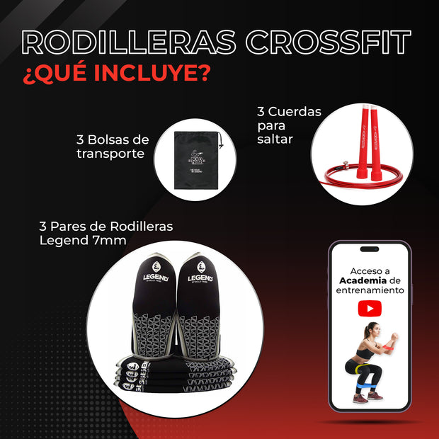 Rodilleras Legend 7mm Neopreno 100% Premium knee wraps crossfit powerlifting
