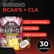 Shining Aminoácidos | BCAA + CLA Ratio 10:1:1 | 30 Servicios