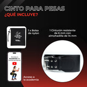 Cinturón Powerlifting Faja Gym Levantar Pesas Cinto Piel 6mm