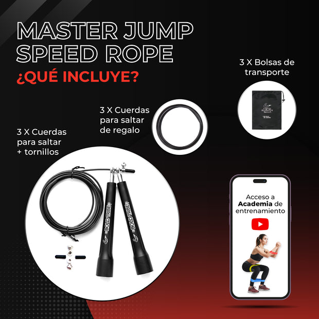Cuerda para saltar con balero metálico cuerda para saltar master jump de bold tribe speed rope comba de salto 