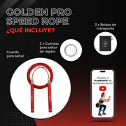 Cuerda para saltar con balero metálico cuerda para saltar golden pro de bold tribe speed rope comba de salto auto ajuste self lock