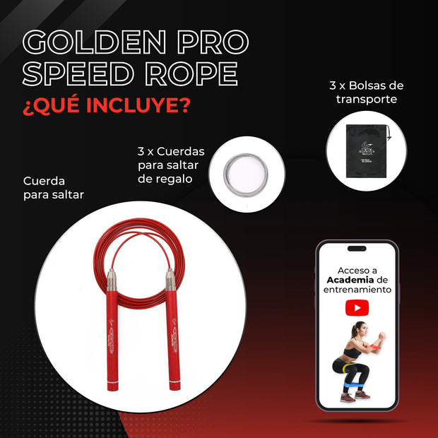 Cuerda para saltar con balero metálico cuerda para saltar golden pro de bold tribe speed rope comba de salto auto ajuste self lock