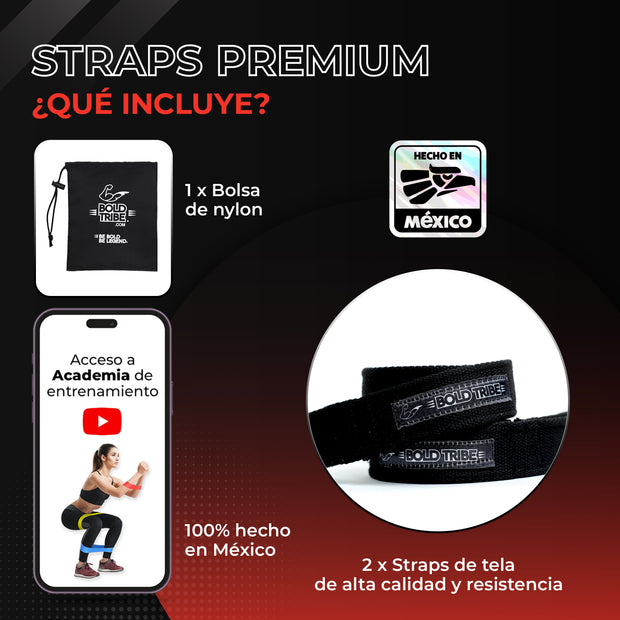 Straps Para Gym Correas Crossfit Pesas Peso Muerto Levantamiento Pesas Powerlifting Bold Tribe