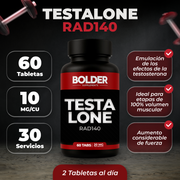 Testalone RAD-140 | Precursor Testo Fuerza Volumen | 60 Tabletas 30 Servicios 20mg | Bolder