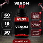 Venom S23 | Definición Extrema | 60 Tabletas 30 Servicios 20mg | Bolder