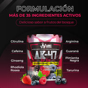 AK-47 For Her | Pre Workout Suplemento Alimenticio 2 en 1 | 30 Servicios