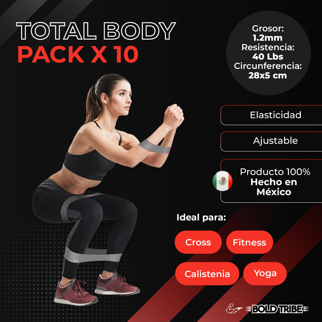 Bandas De Resistencia: Set De 4 Gomas Para Musculación - Ritmo Runner