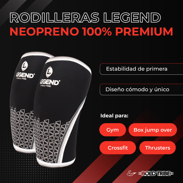 Rodilleras Legend 7mm Neopreno 100% Premium knee wraps crossfit powerlifting