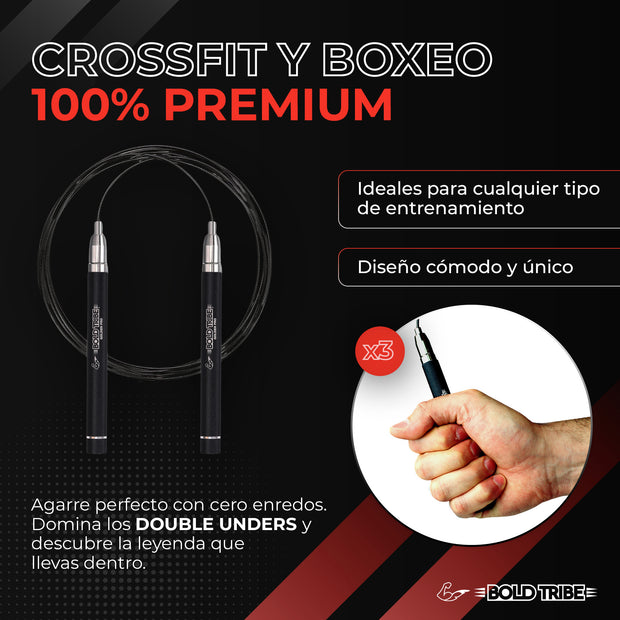 Cuerda para saltar con balero metálico cuerda para saltar golden pro de bold tribe speed rope comba de salto auto ajuste self lock