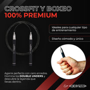 Cuerda para saltar con balero metálico cuerda para saltar golden pro de bold tribe speed rope comba de salto auto ajuste self lock