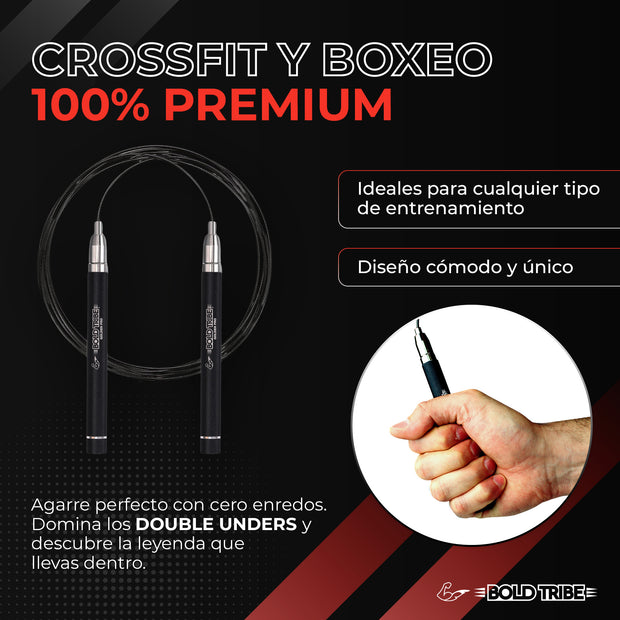 Cuerda para saltar con balero metálico cuerda para saltar golden pro de bold tribe speed rope comba de salto auto ajuste self lock