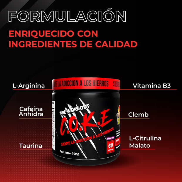 pre entrenador pre workout pre entreno coke clemb
