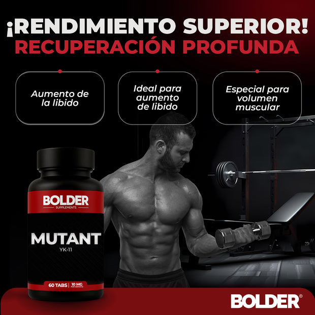 Mutant YK-11 | Masa Muscular Fuerza | 60 Tabletas 30 Servicios 10mg | Bolder