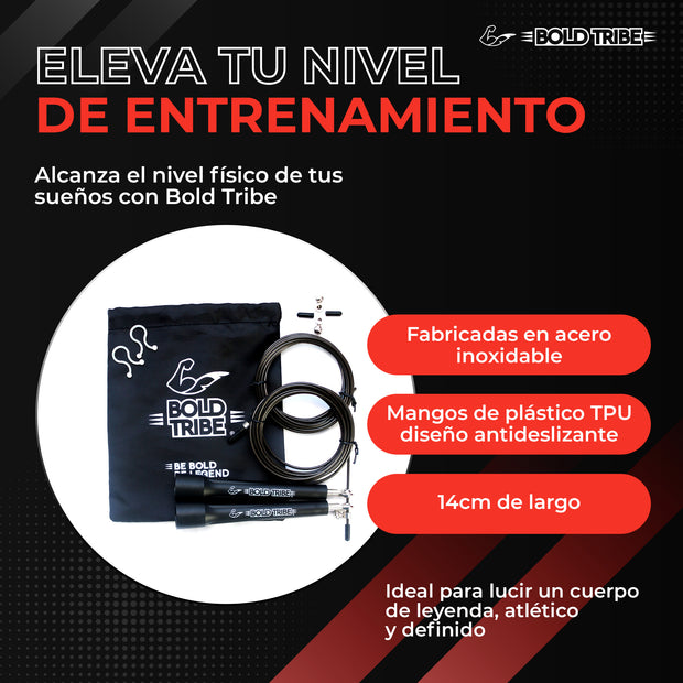 Cuerda para saltar con balero metálico cuerda para saltar master jump de bold tribe speed rope comba de salto 