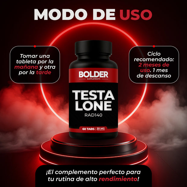 Testalone RAD-140 | Precursor Testo Fuerza Volumen | 60 Tabletas 30 Servicios 20mg | Bolder