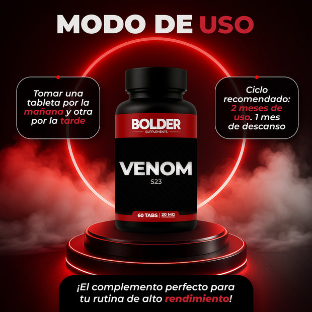 Venom S23 | Definición Extrema | 60 Tabletas 30 Servicios 20mg | Bolder