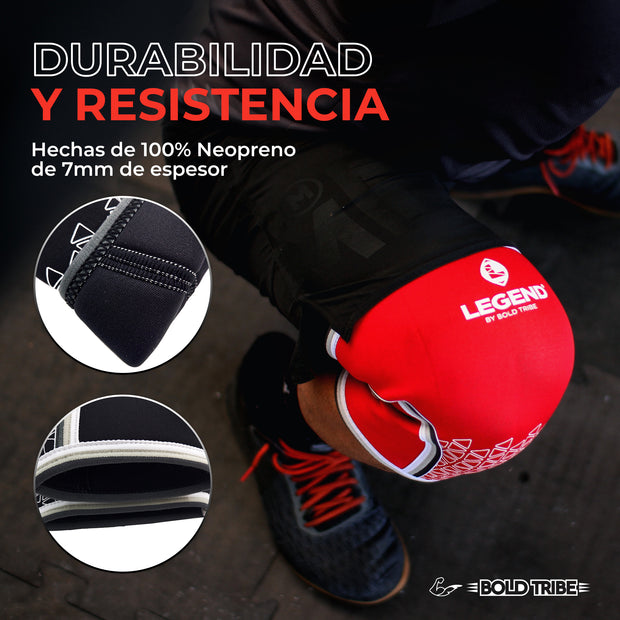 Rodilleras Legend 7mm Neopreno 100% Premium knee wraps crossfit powerlifting