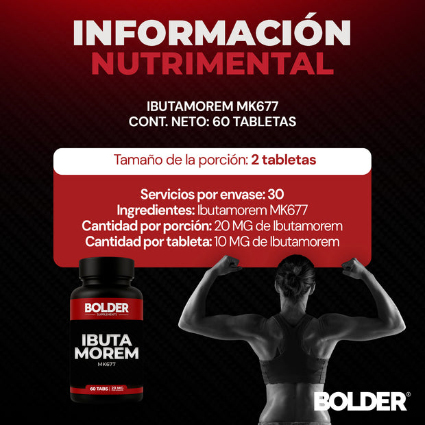 Ibutamorem 60 Tabletas 20mg 30 Servicios MK677 | Bolder