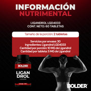 Ligandrol LGD-4033 | Aumento Masa Muscular | 60 Tabletas 30 Servicios 10mg | Bolder