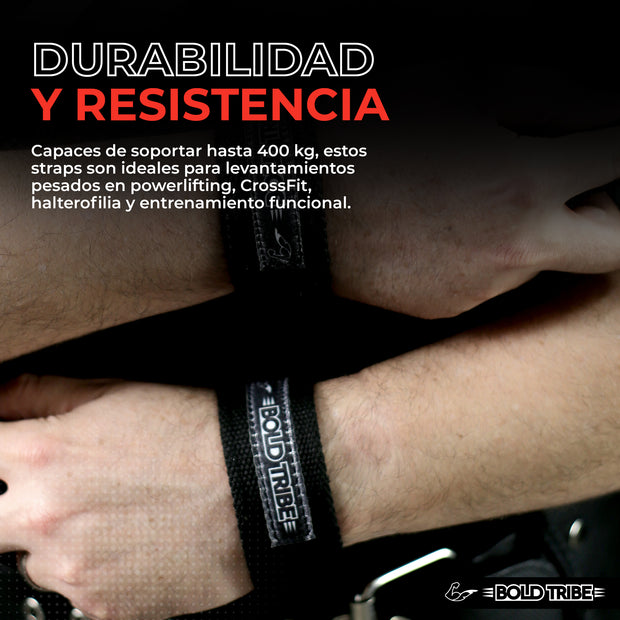 Straps Para Gym Correas Crossfit Pesas Peso Muerto Levantamiento Pesas Powerlifting Bold Tribe