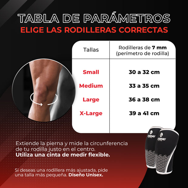 Rodilleras Legend 7mm Neopreno 100% Premium knee wraps crossfit powerlifting