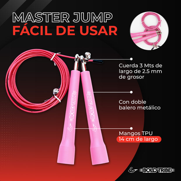 Cuerda para saltar con balero metálico cuerda para saltar master jump de bold tribe speed rope comba de salto 