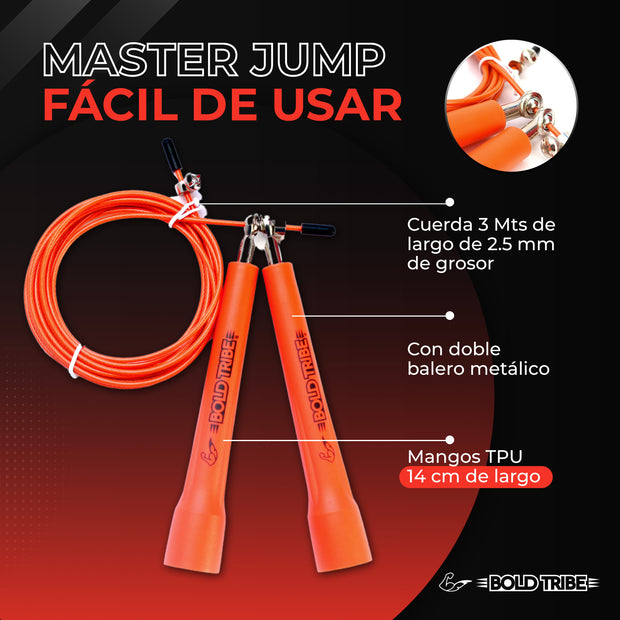Cuerda para saltar con balero metálico cuerda para saltar master jump de bold tribe speed rope comba de salto 