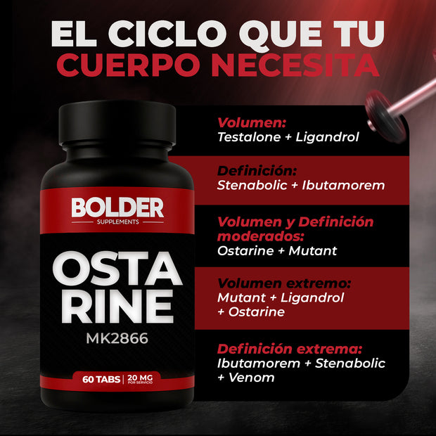 Ostarine MK2866 | Volumen Masa Magra | 60 Tabletas 30 Servicios 20mg | Bolder