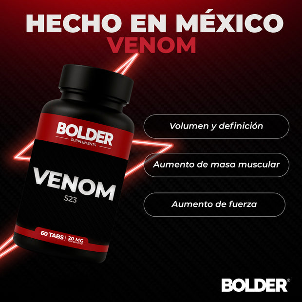 Venom S23 | Definición Extrema | 60 Tabletas 30 Servicios 20mg | Bolder