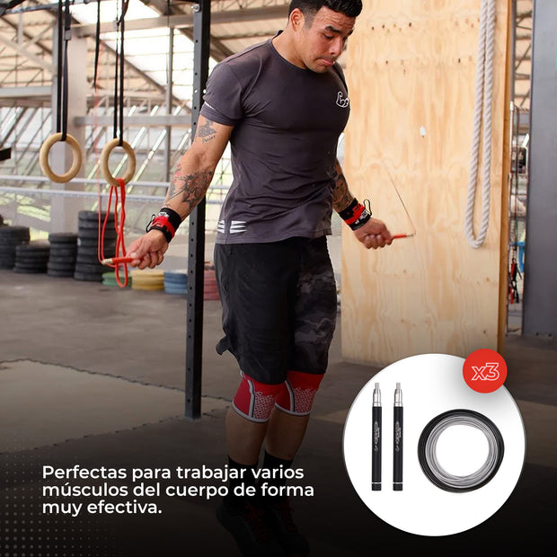 Cuerda para saltar con balero metálico cuerda para saltar golden pro de bold tribe speed rope comba de salto auto ajuste self lock