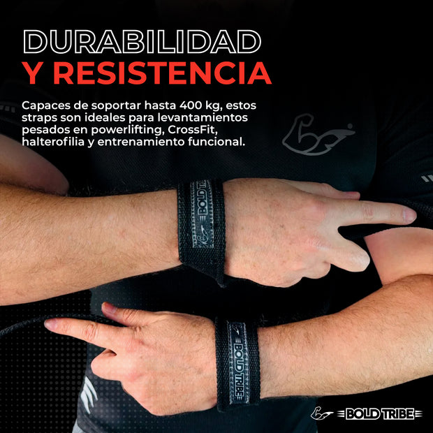 Straps Para Gym Correas Crossfit Pesas Peso Muerto Levantamiento Pesas Powerlifting Bold Tribe