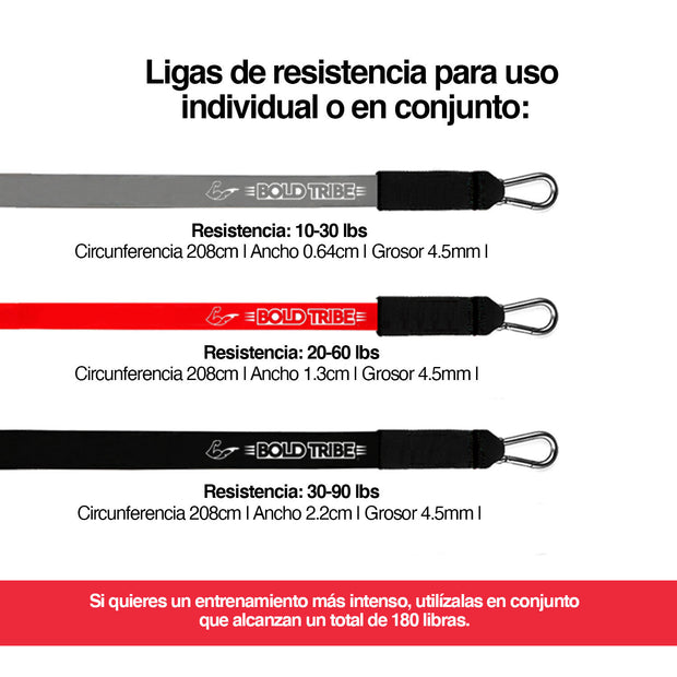 Ligas de resistencia bold tribe crossfit legendary pack bandas de ejercicio