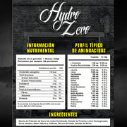 Hydro Zero | Proteína Hidrolizada 0 Carbs 0 Grasa 0 Lactosa BCAAs 33 Servicios 2.2 Lbs