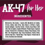 AK-47 For Her | Pre Workout Suplemento Alimenticio 2 en 1 30 Servicios