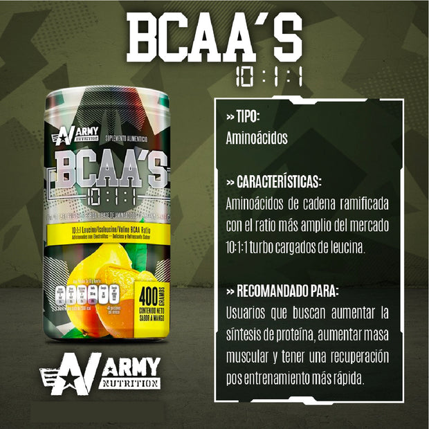 Aminoácidos Bcaas Con Carga Extra Leucina Ratio 10:1:1 40 Servicios