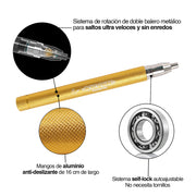 Golden Pro - La Cuerda de Saltar #1 Para Double Unders Mangos de Aluminio Tecnología Self Lock