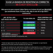 2 Ligas Bandas Resistencia Crossfit Pull Ups Azul #5 Con Mini Bandas