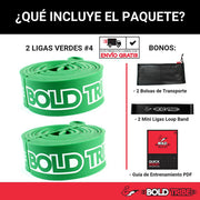 2 Ligas Bandas Resistencia Crossfit Pull Ups Verde #4