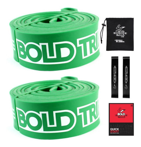 2 Ligas Bandas Resistencia Crossfit Pull Ups Verde #4