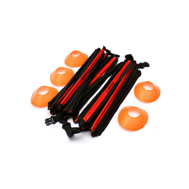 Escalera de entrenamiento con estuche y platos color naranja