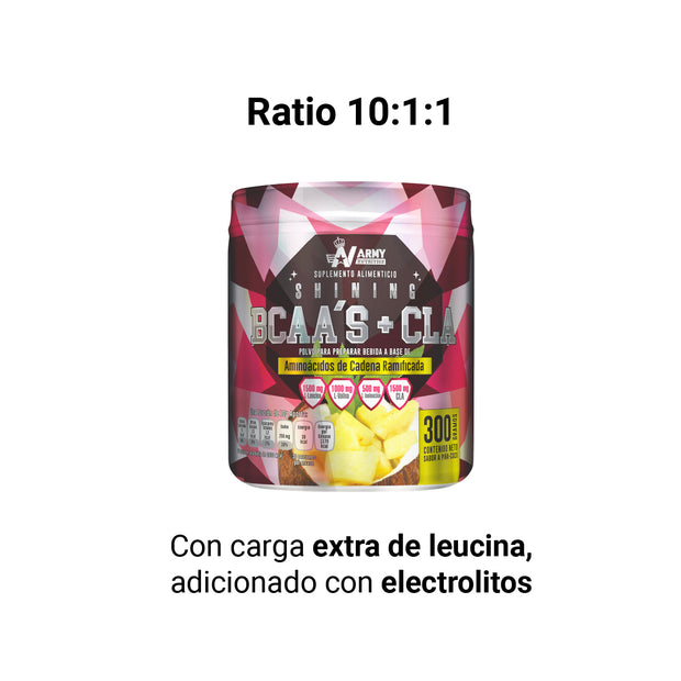 Shining Aminoácidos | BCAA + CLA Ratio 10:1:1 30 Servicios