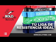 Pack 3 Ligas de Resistencia Bold Tribe #2 Negras + 7 Bonos