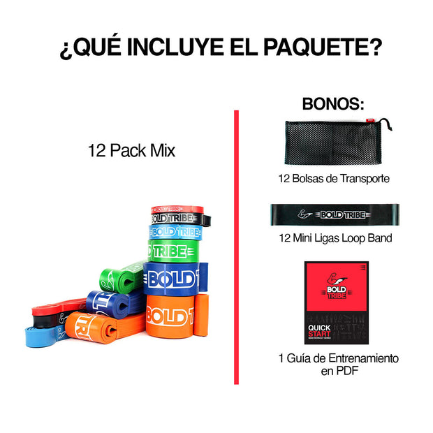 Liga de resistencia Bold Tribe para estirar, entrenar y fortalecer. Liga de resistencia para pull ups, cada liga tiene una diferente resistencia.